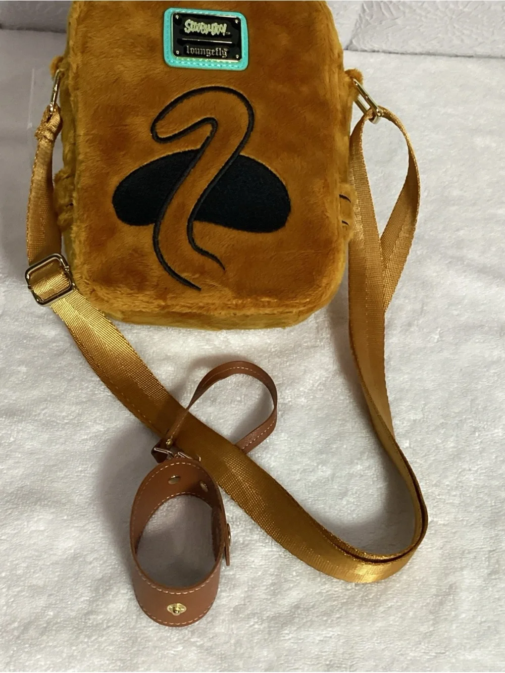 Loungefly Scooby Doo Plush Crossbuddies Crossbody Bag Removable Snack Pouch EUC